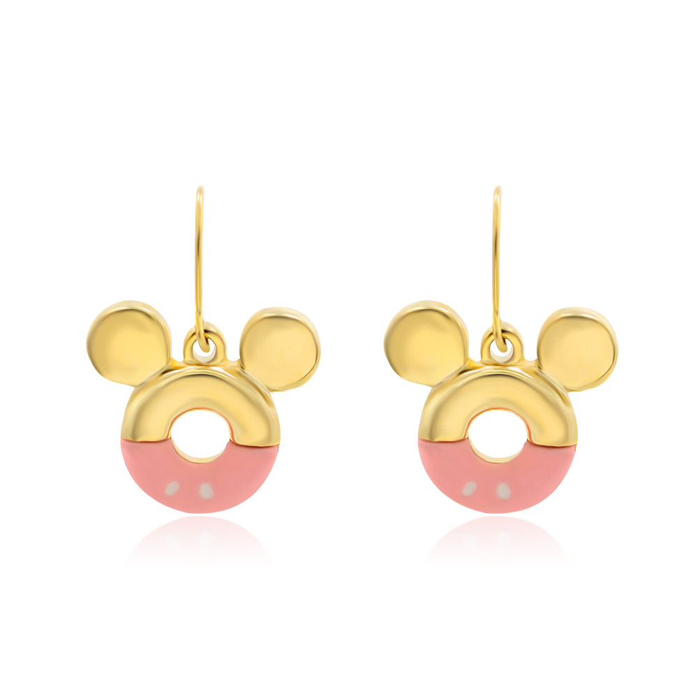 Bulk Earrings: Mickey Mouse Gold Earrings